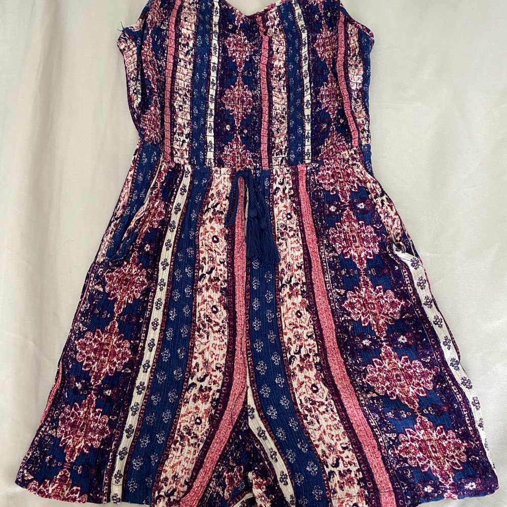 Floral pink and blue romper Francescas